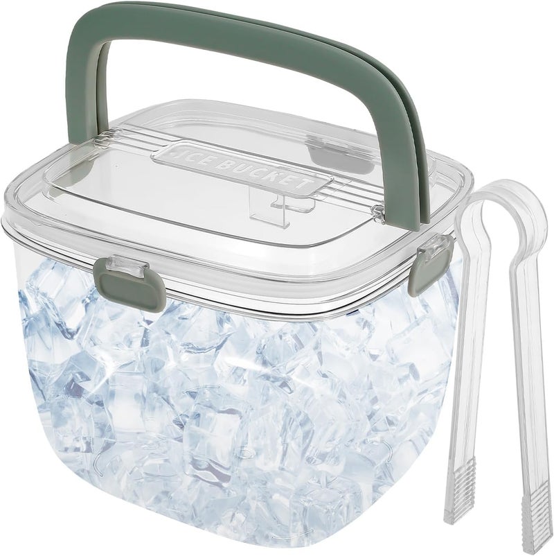 Abizarch Ice Bucket with Lid and Tong Sealed Ice Bucket Container with Handle 5L Ice Cube Bucket Portable Wine Bucket Multifunctional Ice Storage Bin for Cocktail Freezer Bar Parties Barbeque Camping - Image 2